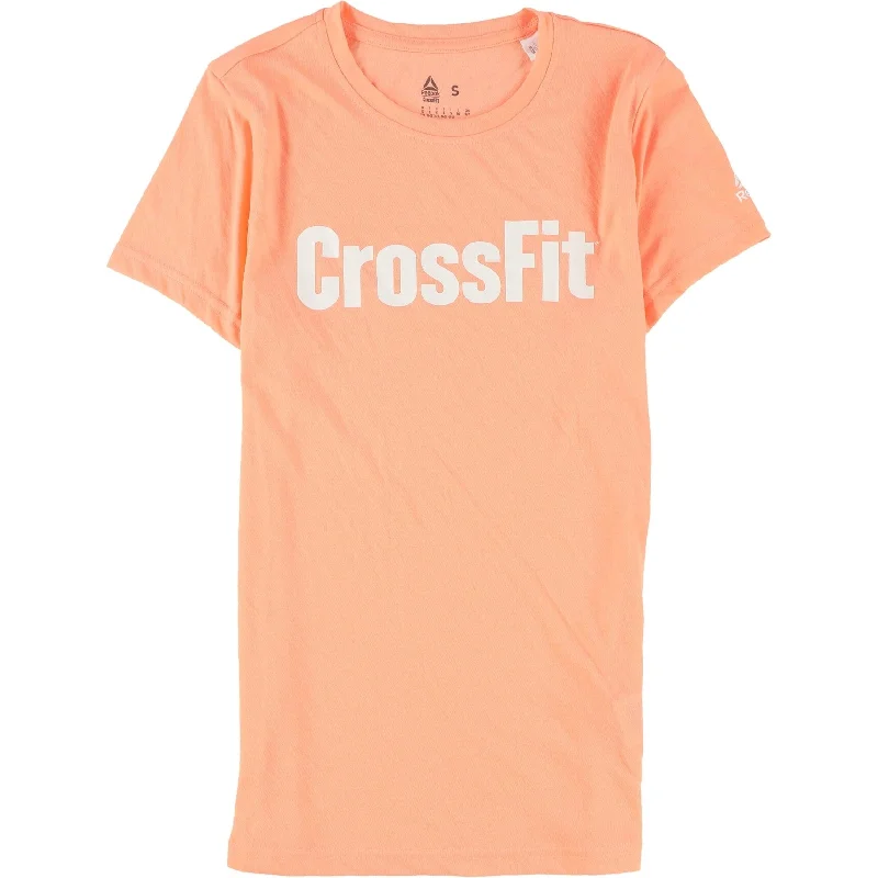 Reebok Womens Crossfit Speedwick Graphic T-Shirt, Orange, Small purpose