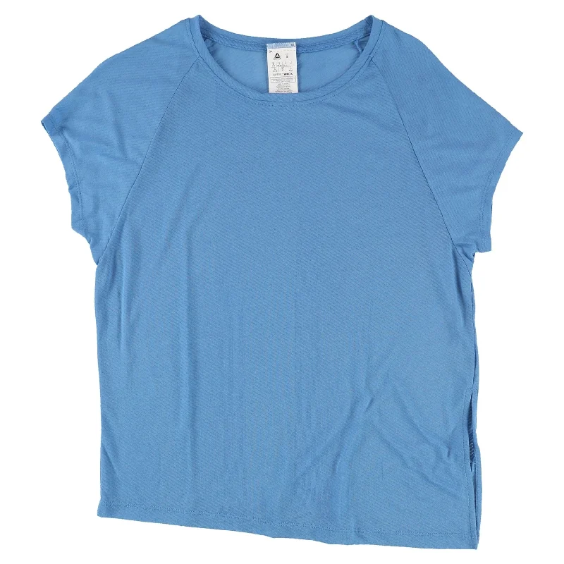 Reebok Womens Striped Basic T-Shirt, Blue, Small Elegant Women's 